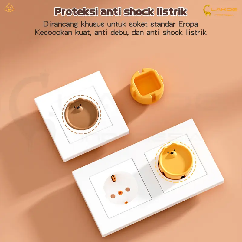 LAKOE Tutup Stop Kontak Listrik Silikon Colokan Listrik Safety Socket Cover Pengaman Stop Kontak 4