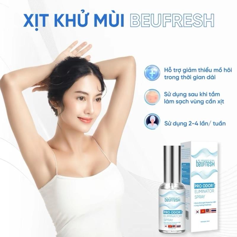 Xịt khử mùi toàn thân, lăn khử mùi BEUFRESH ngăn tiết mồ hôi, hạn chế mùi cơ thể 30ml 8