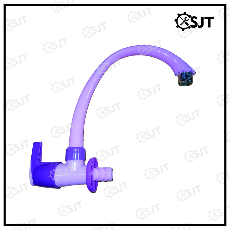 SJT - Kran Angsa Model Engkol PVC / Kran Air Cuci Piring Plastik Model Angsa Keran Ungu Wastafel Tanpa Garansi 5