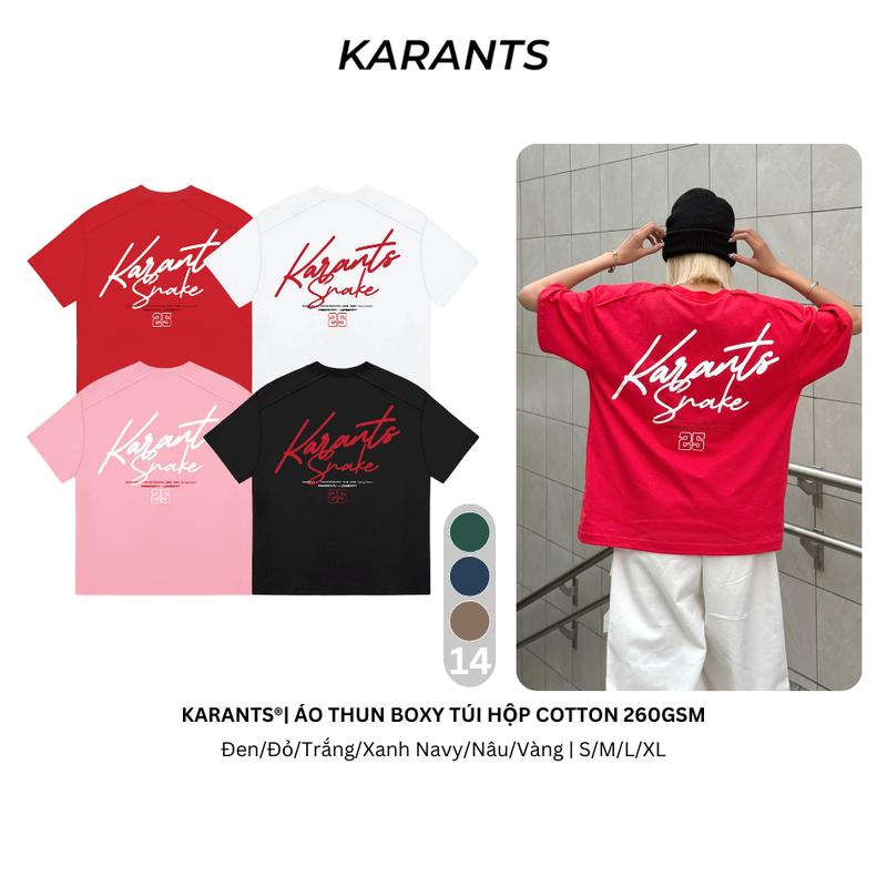 Áo Thun Boxy Karants Túi Hộp Cotton 260gsm Local Streetwear Hot Trend - KR185