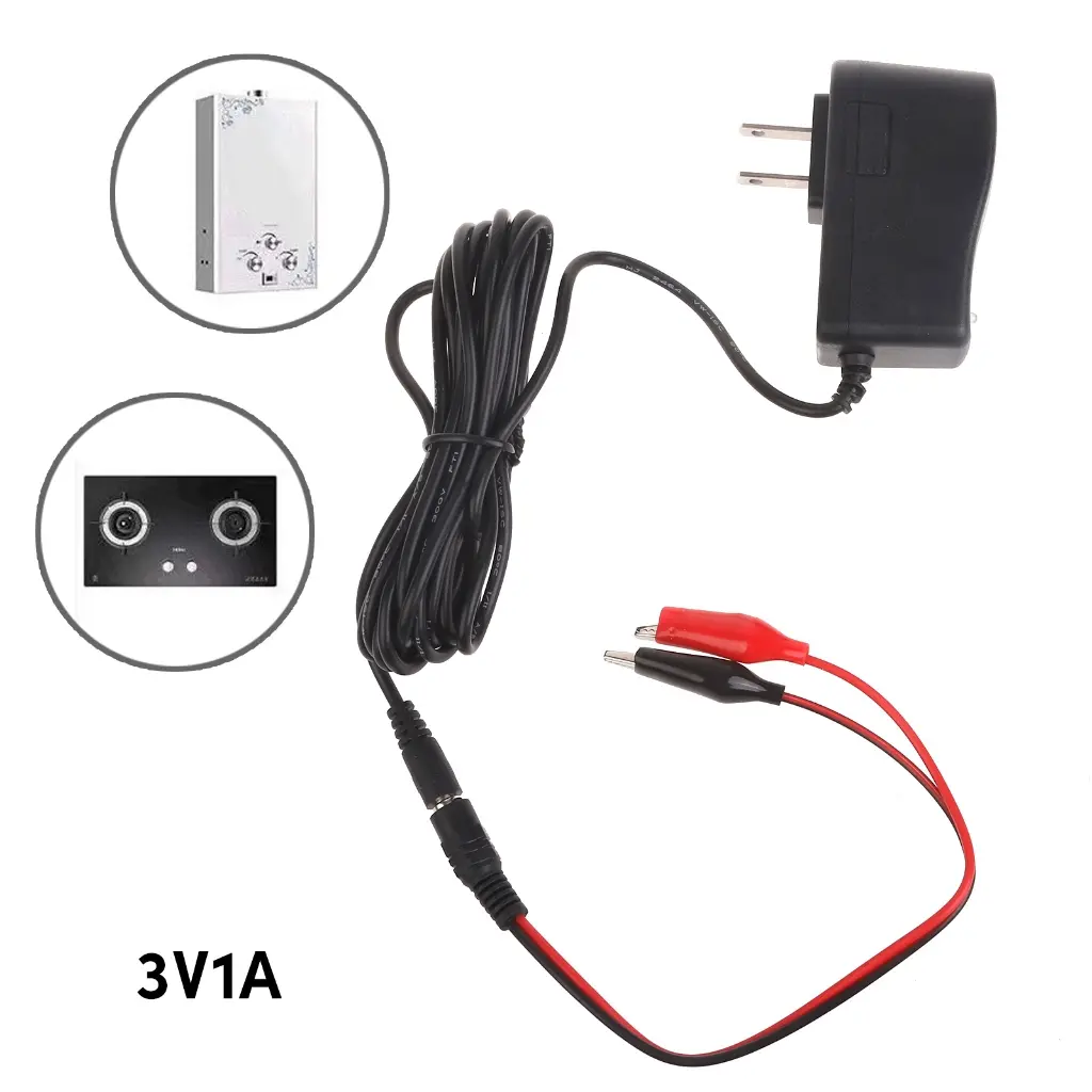 AC 100-240V to DC 3V 1A Power Adapter Gas Stove 3V Dry Alligator Clip 3V 1A