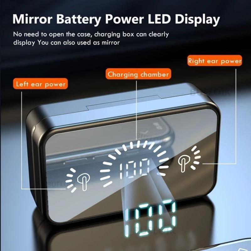 Tai nghe Bluetooth S20 TWS mới, màn hình LED gương, điều khiển cảm ứng, đa chức năng với sạc Cầm Tay và Giá Chân Đế 1