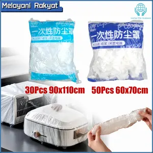 30-50Pcs 60*70cm/90*110cm Serbaguna Penutup Debu Plastik Transparan