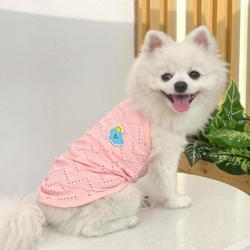 Product Introduction of Quần áo cho chó, Bảy Pet, cho Shih Tzu, lưới thoáng khí, áo vest cho thú cưng, áo phông cho mèo mùa hè, quần áo cho chó Con đơn giản 16