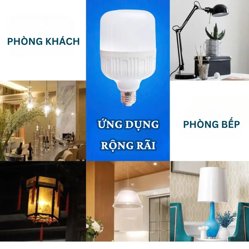 Combo 5 Bóng Đèn Led 30W Đui Xoáy E27 Ánh Sáng Trắng Tiết Kiệm Điện. Bảo Hành 30 Ngày 2