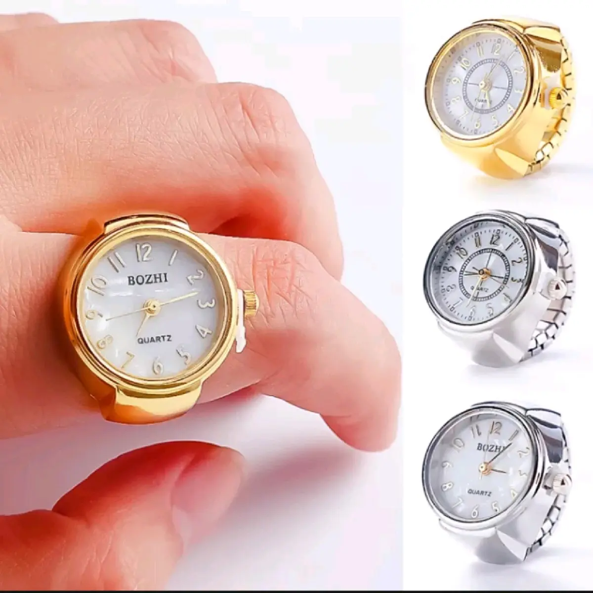jam cincin pria wanita impor desain elegan Perempuan Laki-laki Ulang tahun Pelapisan Logam Ulang tahun