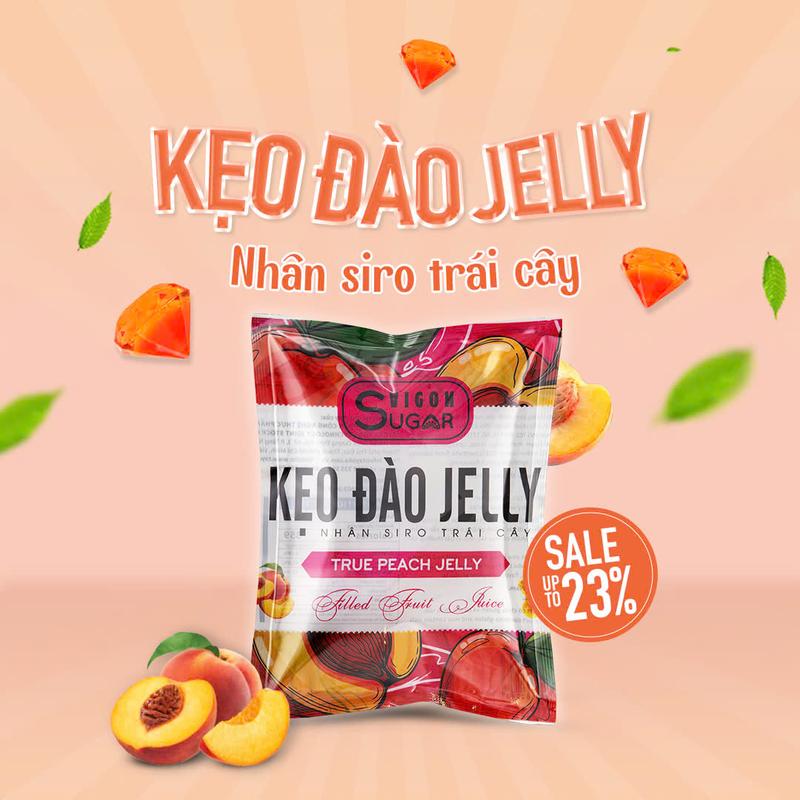 Kẹo dẻo mềm kim cương có nhân sốt trái cây thơm ngon bổ dưỡng gói 150g 7 vị  Ăn Vặt keo du 2