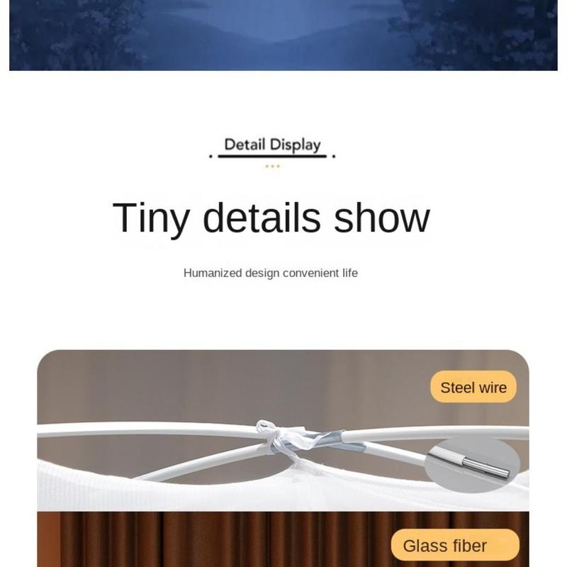 Product Introduction of Universal No installation Yurt Mosquito Net Pop-up Dual Door Folding Mosquito Net Fully Enclosed Anti-mosquito Bed Cover for Summer 28