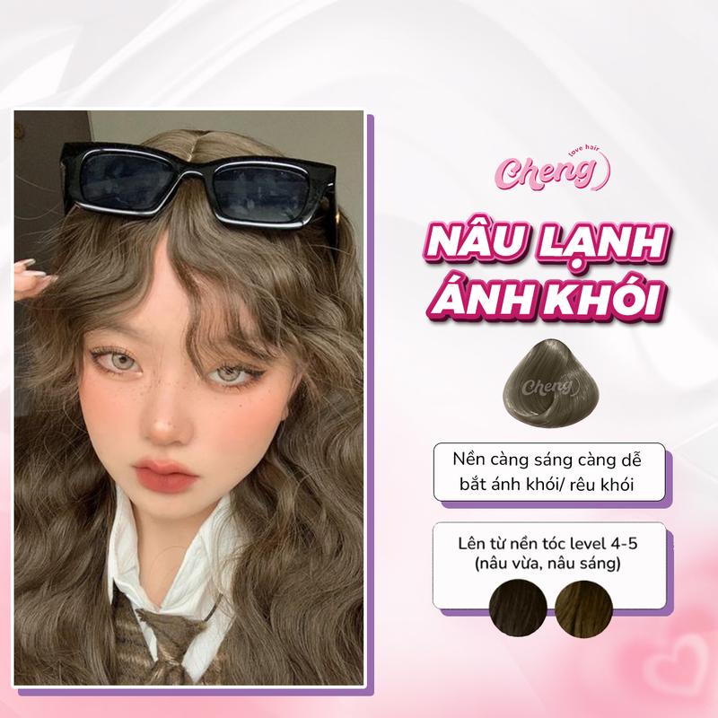 Thuốc Nhuộm Tóc Màu NÂU LẠNH ÁNH KHÓI Không Tẩy | Chenglovehair, Chenglovehairs