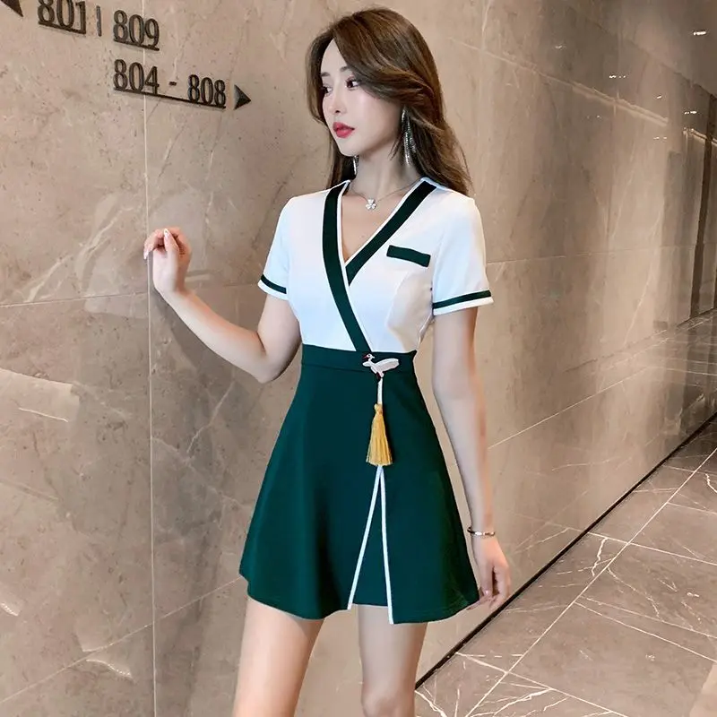 Quần Áo Bảo Hộ Lao Động Cho Nữ, Quần Áo Mát Xa Chân Thẩm Mỹ Viện, Bộ Đồ Lao Động Tắm Chân Spa, Phong Cách Mới Thanh Lịch, Kỹ Thuật Viên Mát Xa Chân