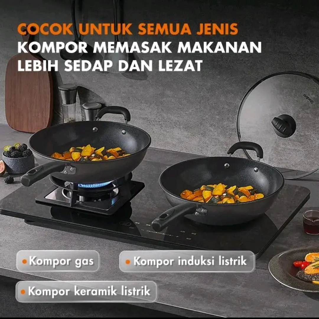 Nuna Ekslusive Gaabor pan dengan tutup kaca 32 cm