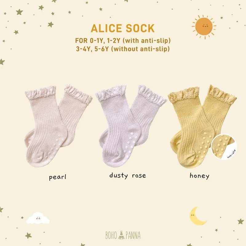BOHOPANNA CURLY SOCK / ALICE SOCK / RUFFLE SOCKS/ KAOS KAKI ANAK/ GIRLS SOCKS 3