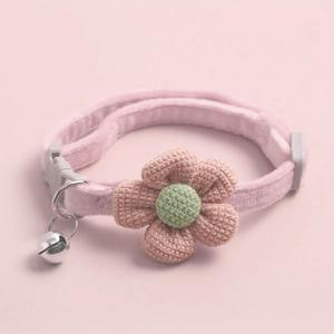 Collar para mascotas con diseño de flor bonita, collar para mascotas moderno con campana para perros y gatos, collar encantador y a la moda para perros y gatos para decoración de mascotas