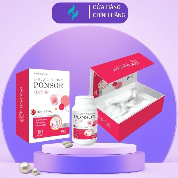 2 Hộp Viên Ngậm Glutathione 500mg-Ponsor-Trắng-da-toàn-thân