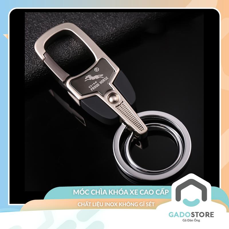 Móc khóa xe GADO móc chìa khóa PROUD HORSE cao cấp có chốt đeo lưng quần