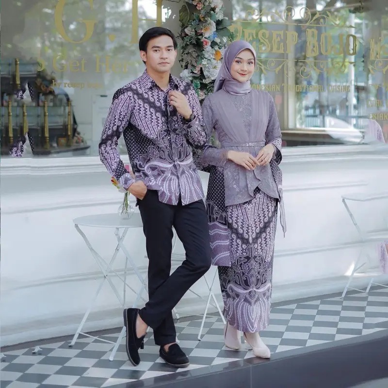 KEBAYA COUPLE TUNANGAN MODERN 2023 SET AVEENA MOUVE KEBAYA MODERN BRUKAT COUPLE KELUARGA Sarimbit Baju Batik Brokat Wanita Pasangan Lebaran Atasan Kondangan Setelan Tunik Remaja 1