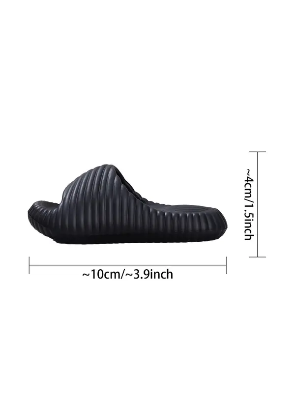 Men's Casual Plain Color Slides, Lightweight Soft Comfortable Home Slippers, Non-slip Slippers for Indoor & Outdoor Wear, Walking Shoes 5