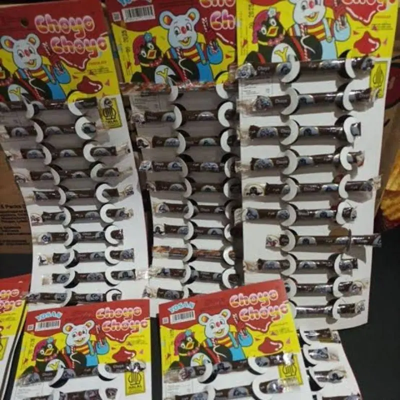 Choyo choyo stik coklat isi 10 & 12 rainbow cup isi 20 super bubble gum permen karet jadul jadoel jajanan yosan strawbery