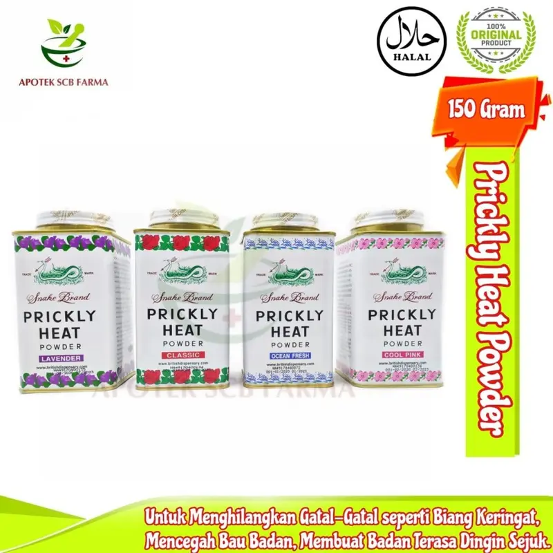 Prickly Heat 150gr Varian - Bedak Gatal Cap Ular, Untuk Biang Keringat 0