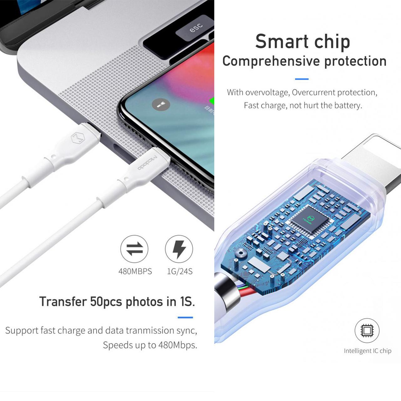 Cable Data USB / Type C to Lightning MCDODO PD 3A Fast Charging Kabel