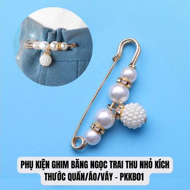 Ghim Nơ Đính Đá Gài Quần Áo Váy Thời Trang, Gim Trang Trí Phụ Kiện Xinh PKN 2