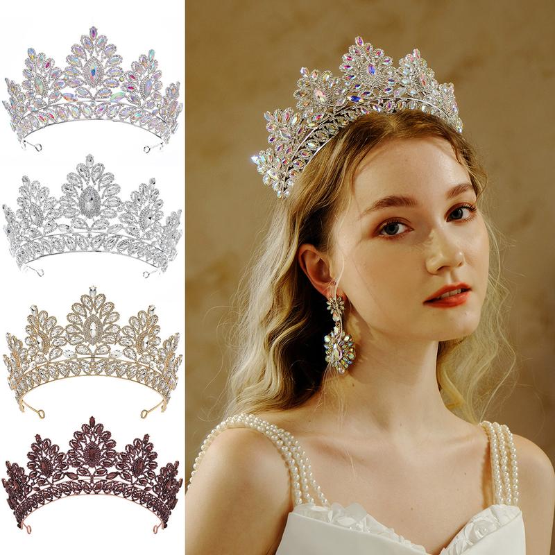 Product Introduction of Quality   Bridal Wedding Dressing    Baroque Royal  Crown  Pageant Tiaras Crown Molding Headpieces For Queens and King Female Anniversary Birthday Metal Coating  Women  Prom Diadem  Hair Accessories 31