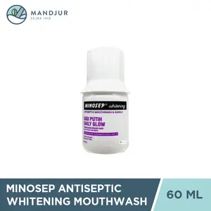 Minosep Whitening Antiseptic Mouthwash & Gargle 60 mL - Antiseptik Kumur untuk Mencerahkan Gigi