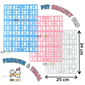 NIOFARM - Bunio Rabbit Healthy Mat - Premium - Lebih Tebal / Alas Kandang Sehat Kelinci Marmut Plastik  | Rabbit Guinea Pig Anti Soreshock