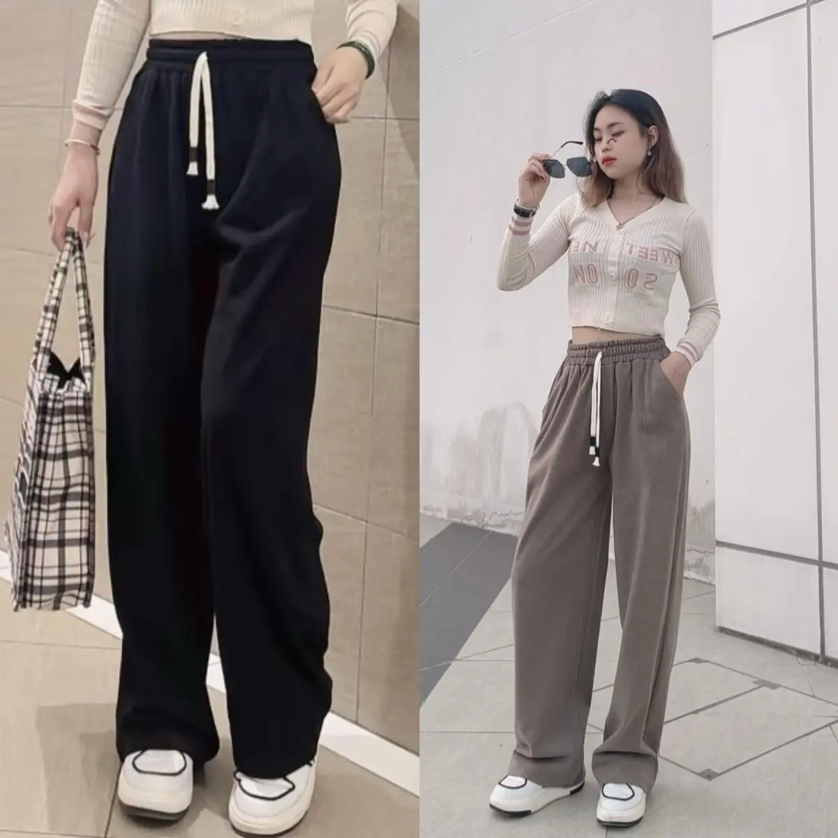 Quần Suông Dạ 2 Lớp Dày Dặn Mềm Mại. Quần Suông Chất Dạ Cao Cấp Siêu Đẹp Hách Dáng