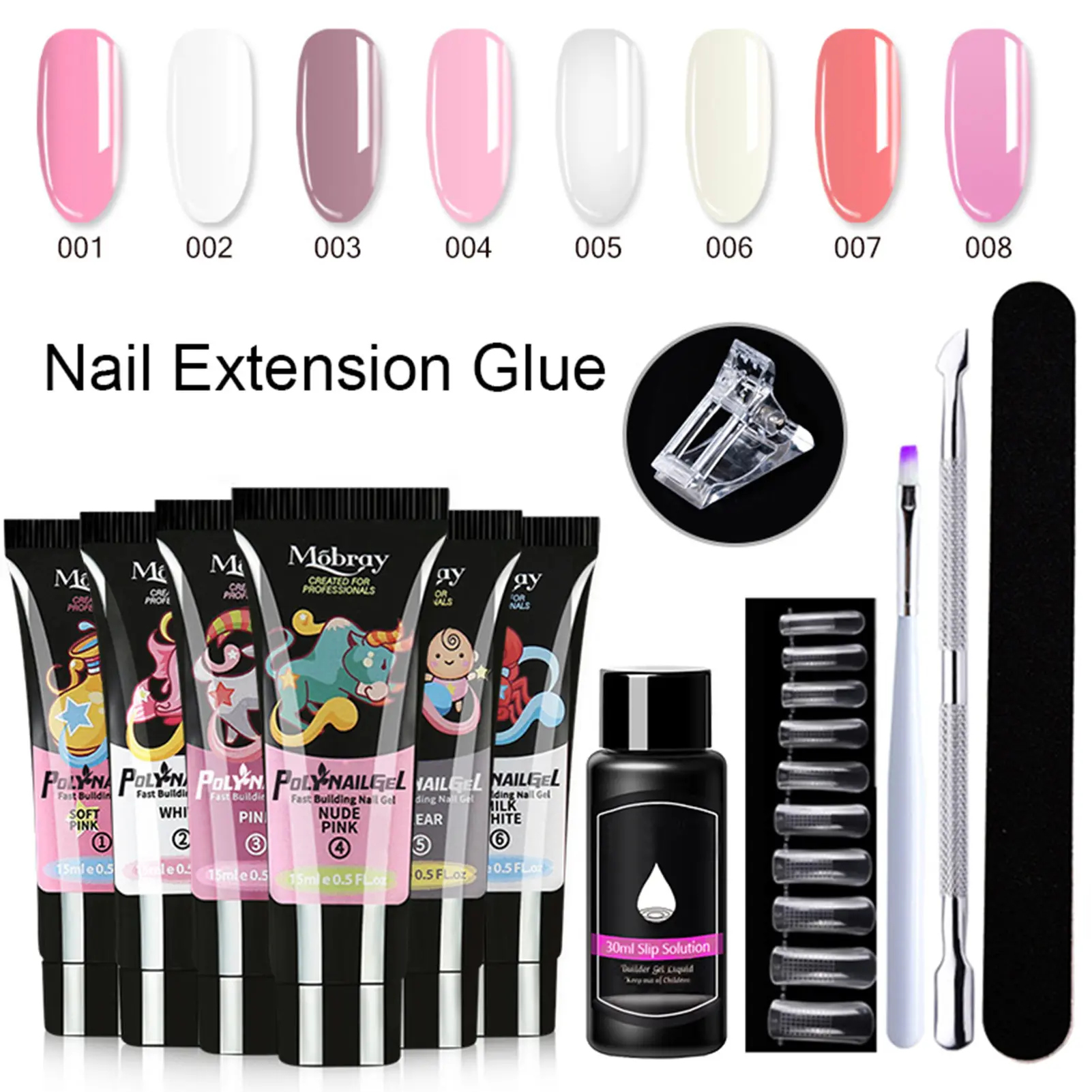 1 Set 15ml Nail Extension Glue Safe Ingredients Harmless Quick Building Fast Drying Extend Nails Semi-Permanent Nail Art Fast Builder Extension Gel Set Nail Supplies