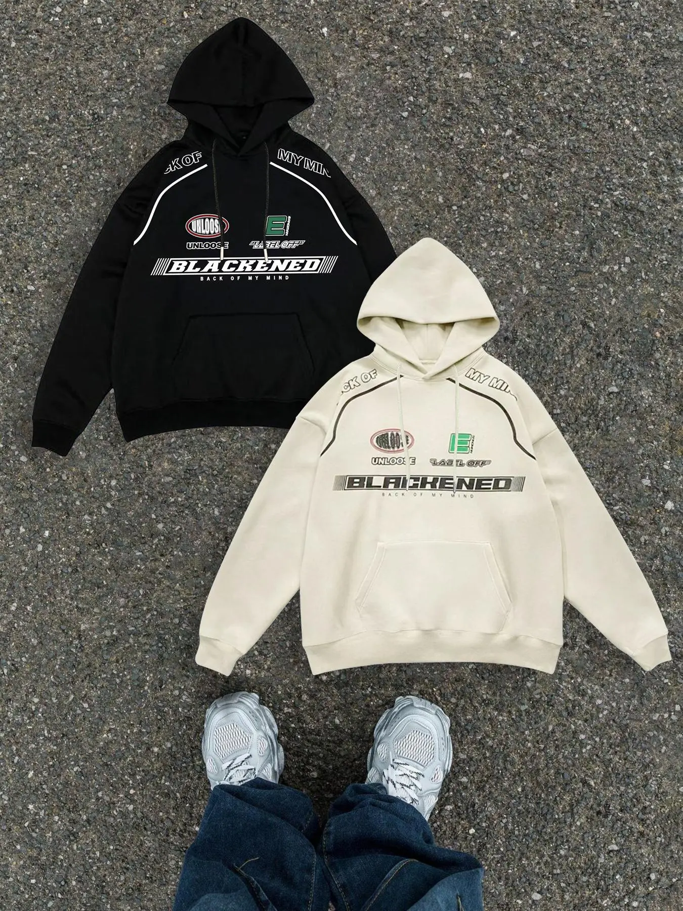 Men's Letter Print Hoodie, Casual Loose Long Sleeve Hooded Sweatshirt for Fall & Winter, Men's Clothes for Daily Wear