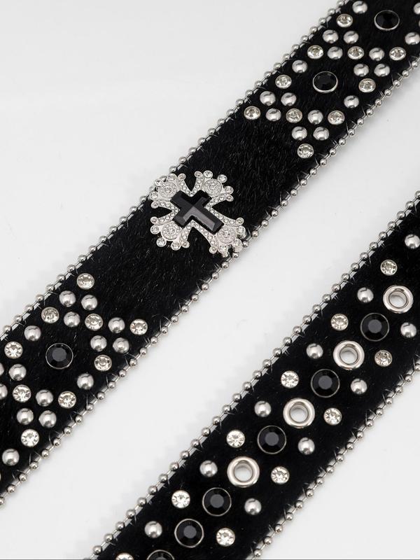 Easter Y2k Rhinestone Decor Belt, Wide Waistband for Party, Designer Belts, Country Rivet Full Rhinestone Men & Women Accessories for Daily Clothing Decor, Belts for Women 5