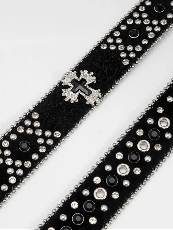 Easter Y2k Rhinestone Decor Belt, Wide Waistband for Party, Designer Belts, Country Rivet Full Rhinestone Men & Women Accessories for Daily Clothing Decor, Belts for Women 4