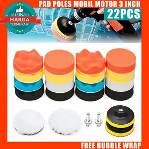 Sponge Poles Set Mobil Motor Car Alat Polishing Wheel Wol Buffer Baut Besi 3 Inch 22 Pcs Set Mesin