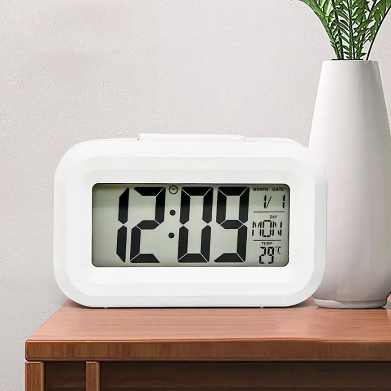 Đồng Hồ Báo Thức Phát Sáng Ban Đêm Kỹ Thuật Số LED, Đồng Hồ Báo Thức Điện Tử, Cho Gia Đình Và Văn Phòng, Đèn Nền Báo Lại, Đồng Hồ Lịch, Hiển Thị Nhiệt Độ, Đồng Hồ Điện Tử