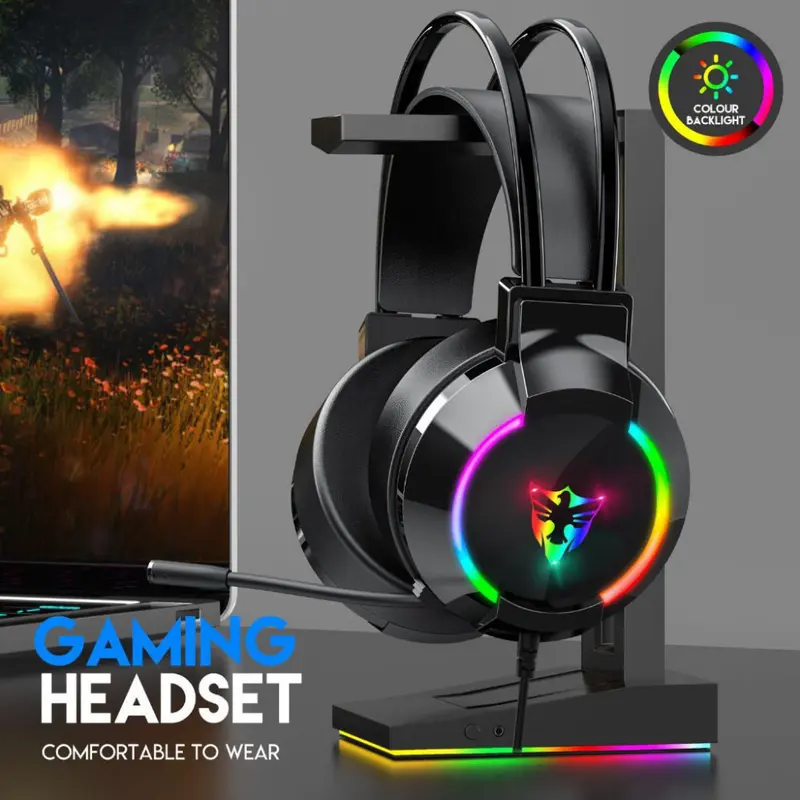 Tai Nghe Gaming Chụp Tai G606/ G608, Tai Nghe Máy Tính Có Mic, Jack Cắm USB, Âm Thanh 7.1 Led 3