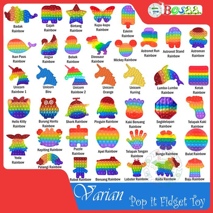 Jual POP IT MURAH RAINBOW / Pop Its Push bubble kids POPIT - Jakarta ...