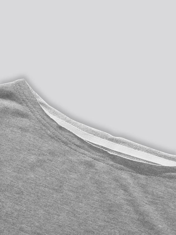 Women's Plain Off The Shoulder Sweatshirt, Casual Street Fashion Long Sleeve Pullover for Daily Wear, Ladies Spring Clothes 2