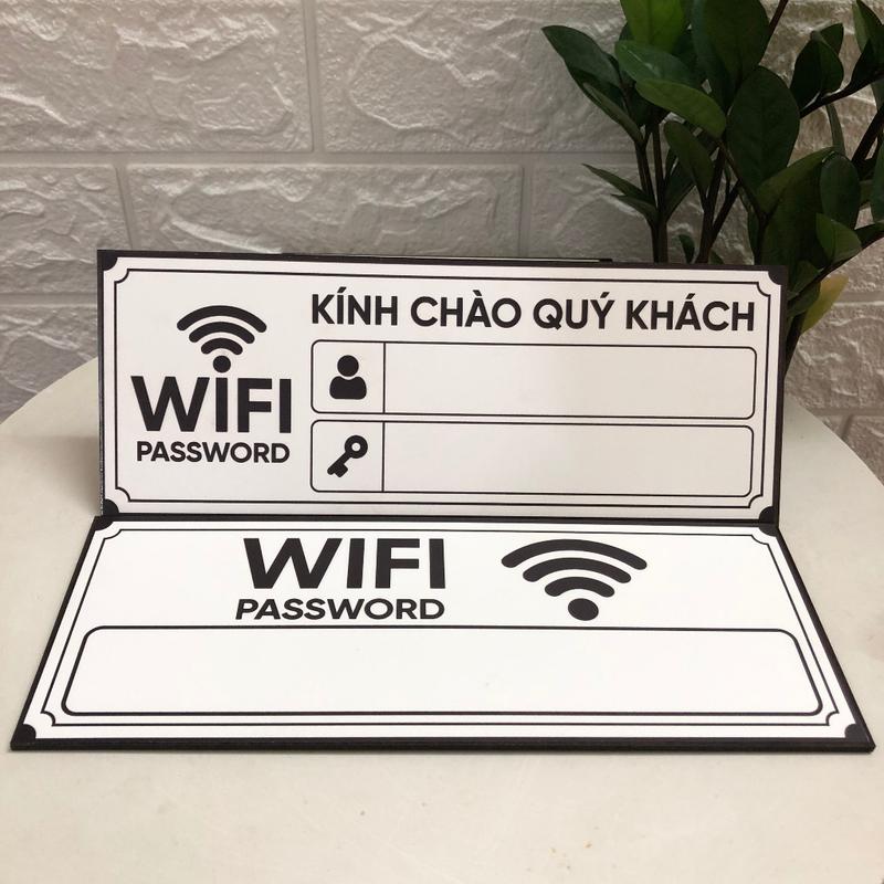 Decal Dán tường - Biển Báo Wifi biển chỉ dẫn WC Chống Nước Decal trang Trí Tường Quán Trà Sữa Cà Phê Quán ăn