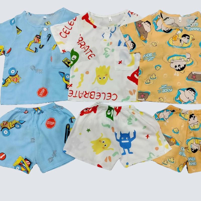 COMBO 3 Bộ Đùi Lanh Tole Loại 1 Mẫu Mới Mềm Mại Thoáng Mát Cho Bé Trai Size 7-38kg Màu Ngẫu Nhiên Chất Liệu Tole Lanh Loại 1 Vải Mịn Không Bị Tưa