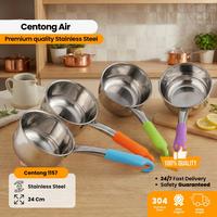 Gambar BINSA - Gayung Air Stainless Panci Bulat Gagang Plastik Ukuran 14/16/18/20 cm 1157 - 14 cm dari Binsa Kitchenware Kab. Tangerang 1 Tokopedia