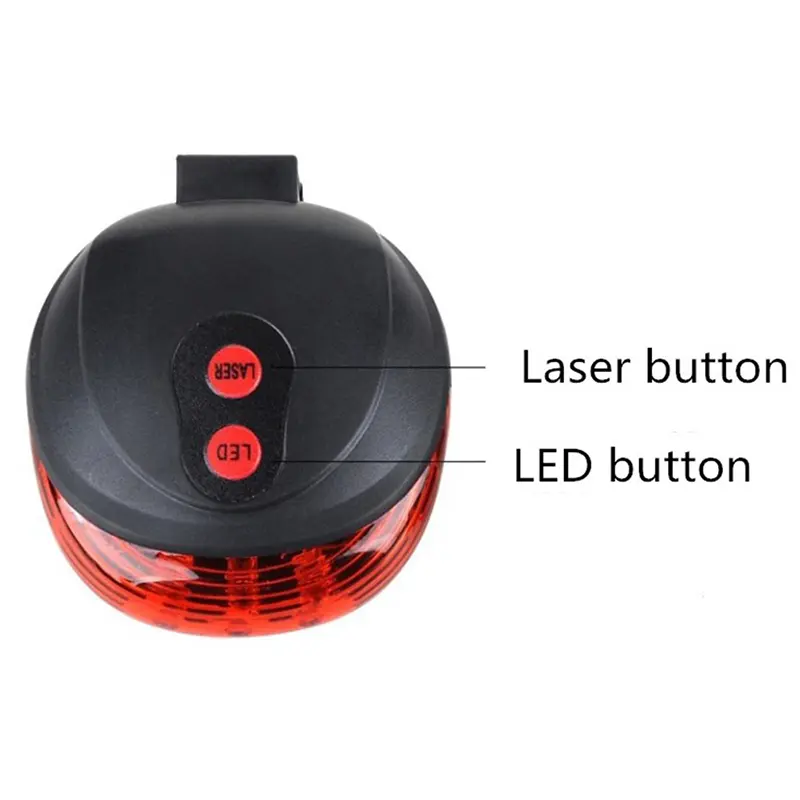 Đèn nhấp nháy cảnh báo an toàn đuôi xe đạp, 2 laser và 5 đèn LED, cho xe đạp đi xe đạp phía sau 7
