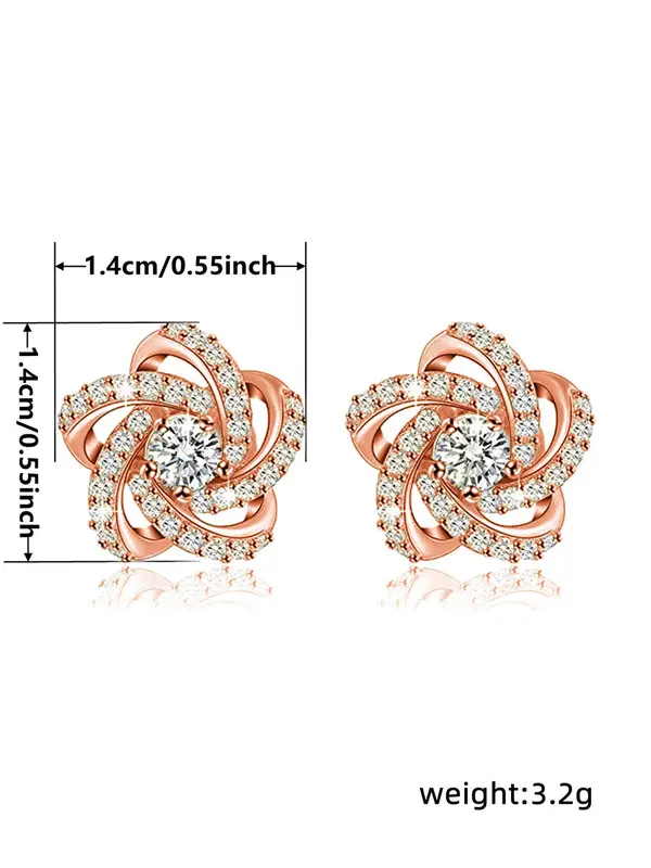 Fashion Criss Cross Design Rhinestone Inlaid Pretty Studs Earrings As Gift, Anniversary Wedding Party Jewelry Gifts for Women, Classic Fashion Accessories for Daily Wear, without Box, Pretty Studs 7