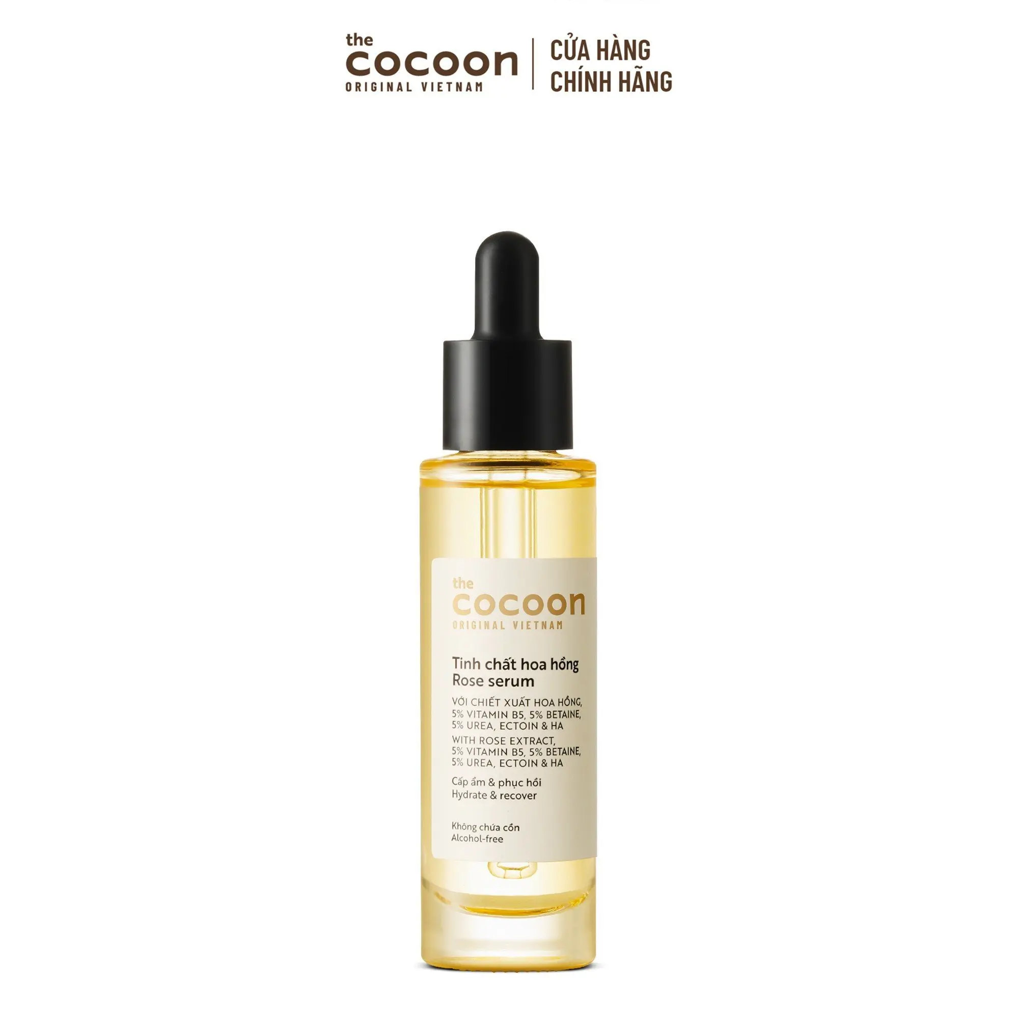 Ảnh đại diện Tinh Chất Hoa Hồng (serum) 5% vitamin B5 cấp ẩm chuyên sâu & làm mềm mịn da Cocoon 30ml