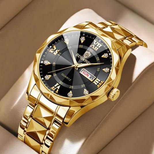 Đồng Hồ Nam Chính Hãng BINBOND I8 Dây Thép Không Rỉ Khóa Đôi, Có Lịch Ngày Thứ kiểu Dáng Thời Trang Đẹp Sang Trọng Giá Rẻ (Tặng Kèm Cây Tháo Chốt, Pin 3v Và Hộp)