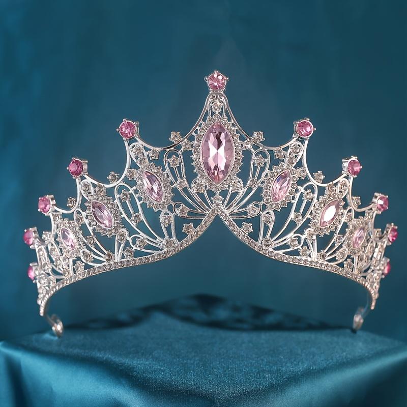 1pc Exquisite Rhinestone Tiara Crown - Elegant Baroque Style Hair Accessories For Women And Girls, Perfect For Wedding Decors, Photography Props, Stage Performance, And Fashion Shows - Durable, Sparkling, And Crystal Design 2