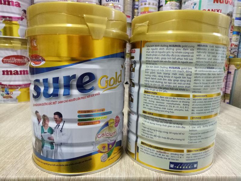 Sữa Sure Gold 900g - Sữa Dành Cho Người Già Tăng Sức Đề Kháng và Phục Hồi Sức Khỏe - Tim mạch