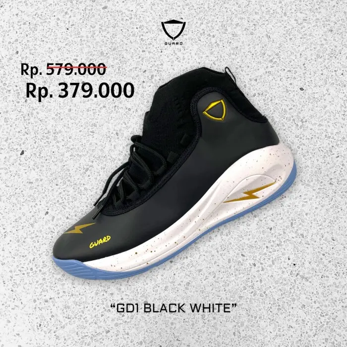 JAMINAN ASLI Sepatu basket original Guard GD 1 brand Indonesia - Putih, 43 BRL26 1