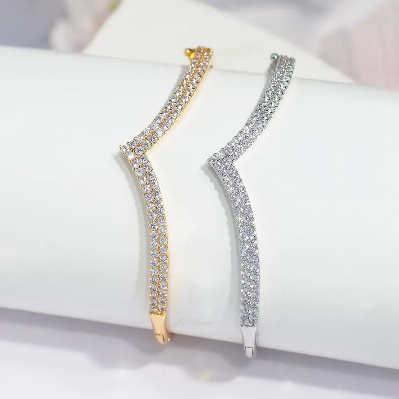 [ Beli 2 Produk Apapun Gratis 1 ] La Vienne - Florence - Gelang Bangle Titanium Wanita Anti Karat Aesthetic - Perhiasan Perempuan Elegan Mewah 3