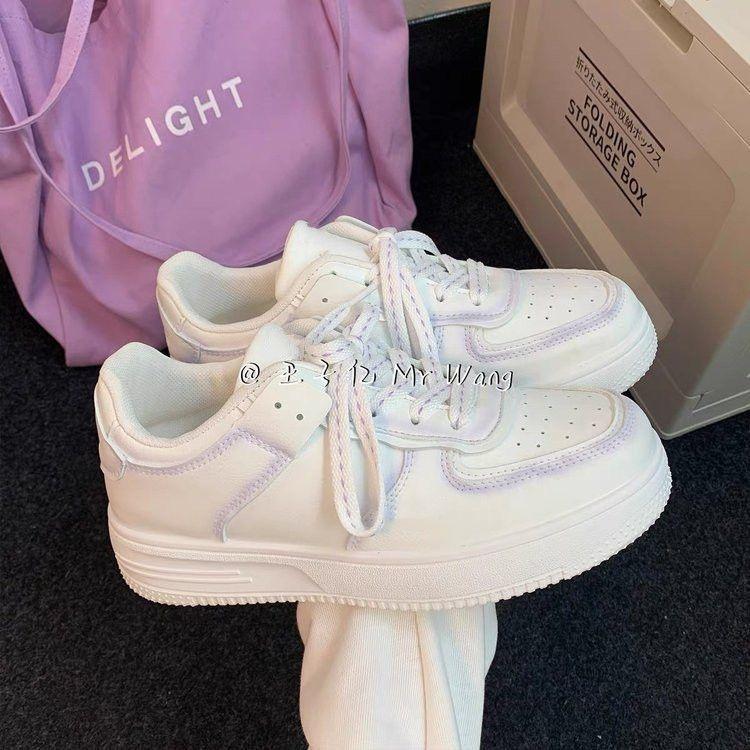 Product Introduction of White Shoes for Women Spring and Autumn New Korean Style Student Soft Bottom Skateboard Shoes Niche Casual Versatile Breathable Ins Fashion Shoes 10